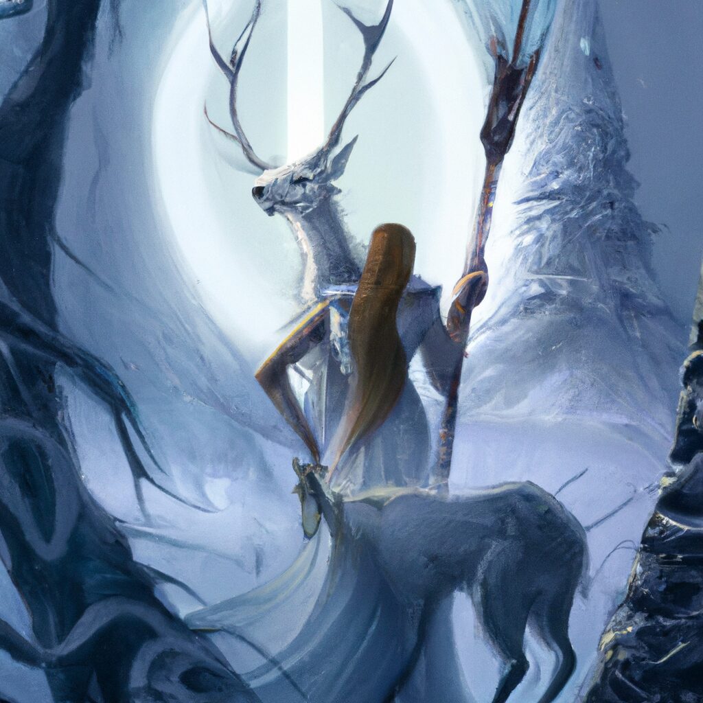 Arte Digital de uma pessoa lendo Livros sobre a mitologia nordica