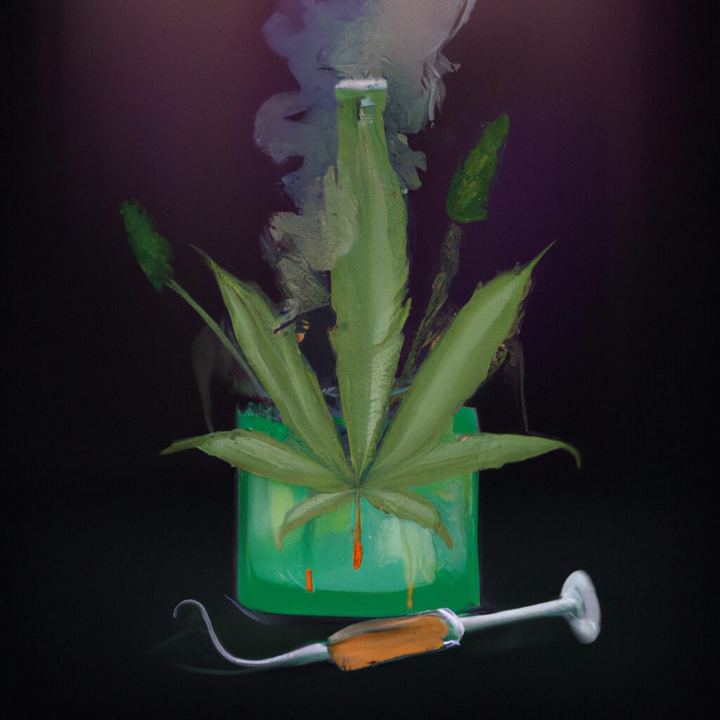 Desenho digital de uma pessoa com um livro aberto sobrecannabis