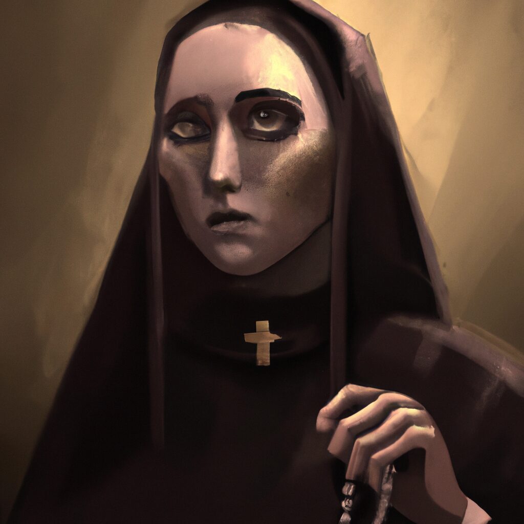 Desenho de alguém lendo exorcismo catolico