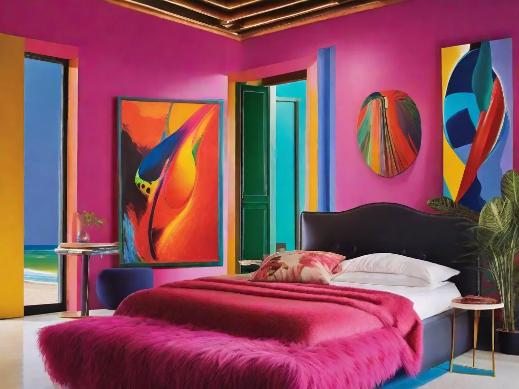 A imagem retrata uma pintura vibrante e dinâmica de Anita Malfatti, exibindo pinceladas ousadas, cores vibrantes e formas abstratas. A obra representa seu estilo vanguardista e a natureza controversa de suas contribuições para o movimento modernista no Brasil.